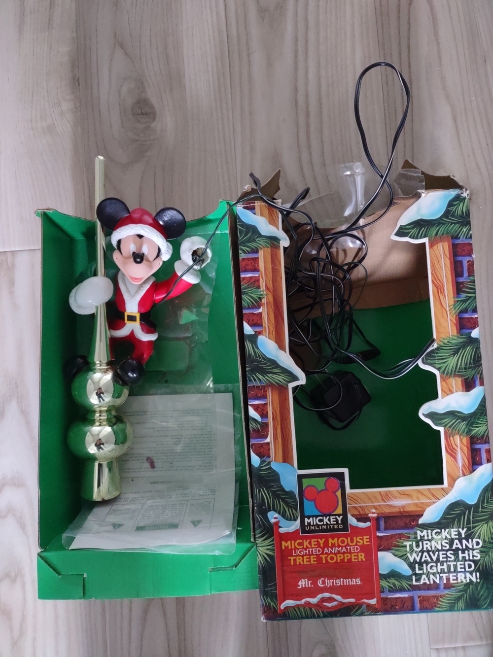 Mickey Mouse Santa Tree Topper - Red, Black, Gold